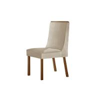 Cadeira Sala De Jantar Dakota Kit 2 Un Mdf Imbuia Veludo Creme Rufato - 4