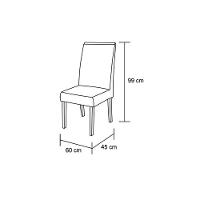 Cadeira Sala De Jantar Dakota Kit 2 Un Mdf Imbuia Veludo Capuccino Rufato - 2