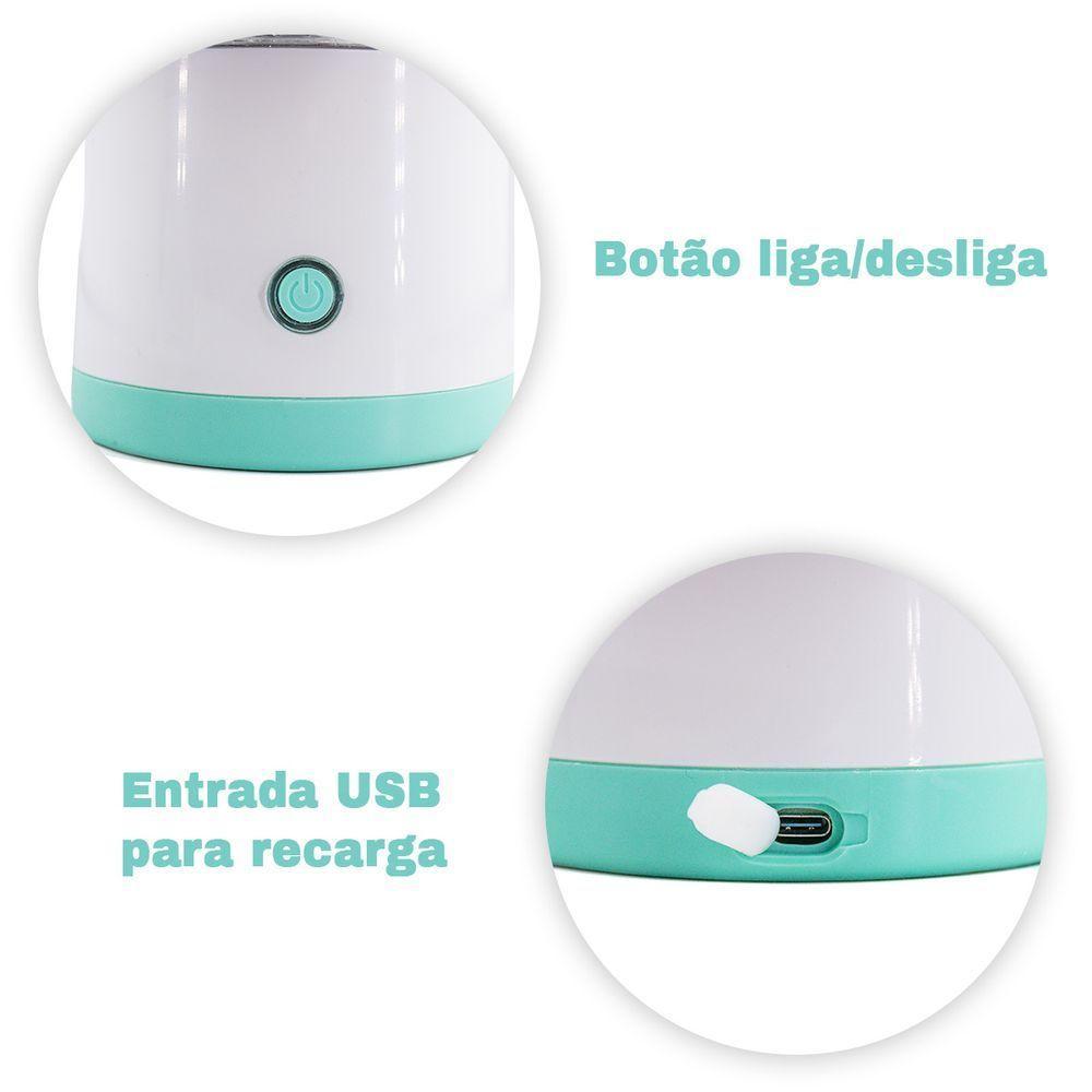 Espremedor Extrator Suco Laranja Limão Frutas Portatil Usb verde - 7