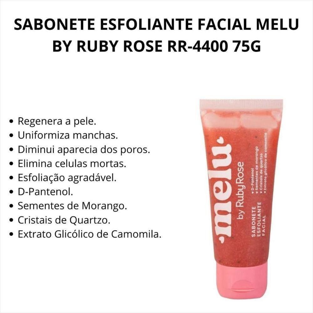 Ruby Rose Melu Rr4400 Sabonete Facial Esfoliante 75g - 3