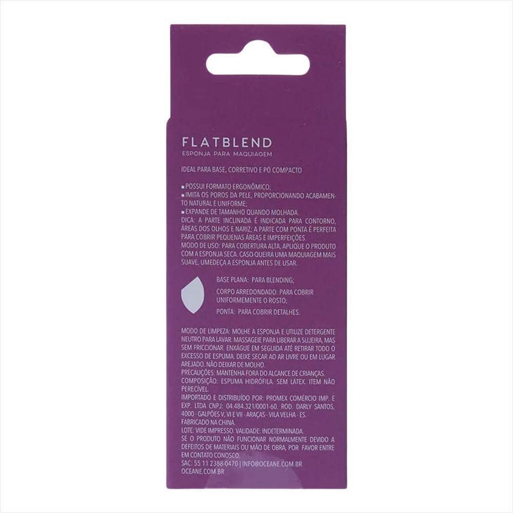 Oceane Flat Blend Esponja Maquiagem Azul - 3