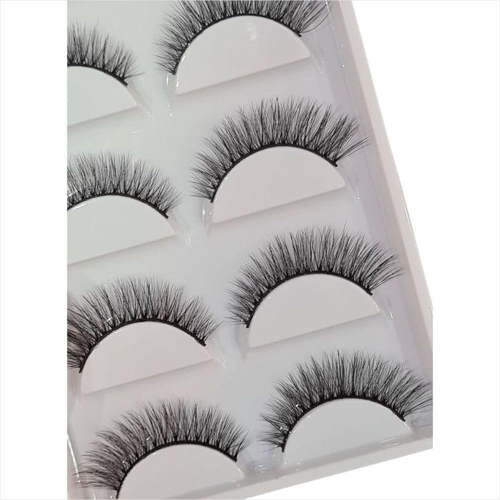 Cílios 3d Com 5 Pares Tipo:x26| - 5