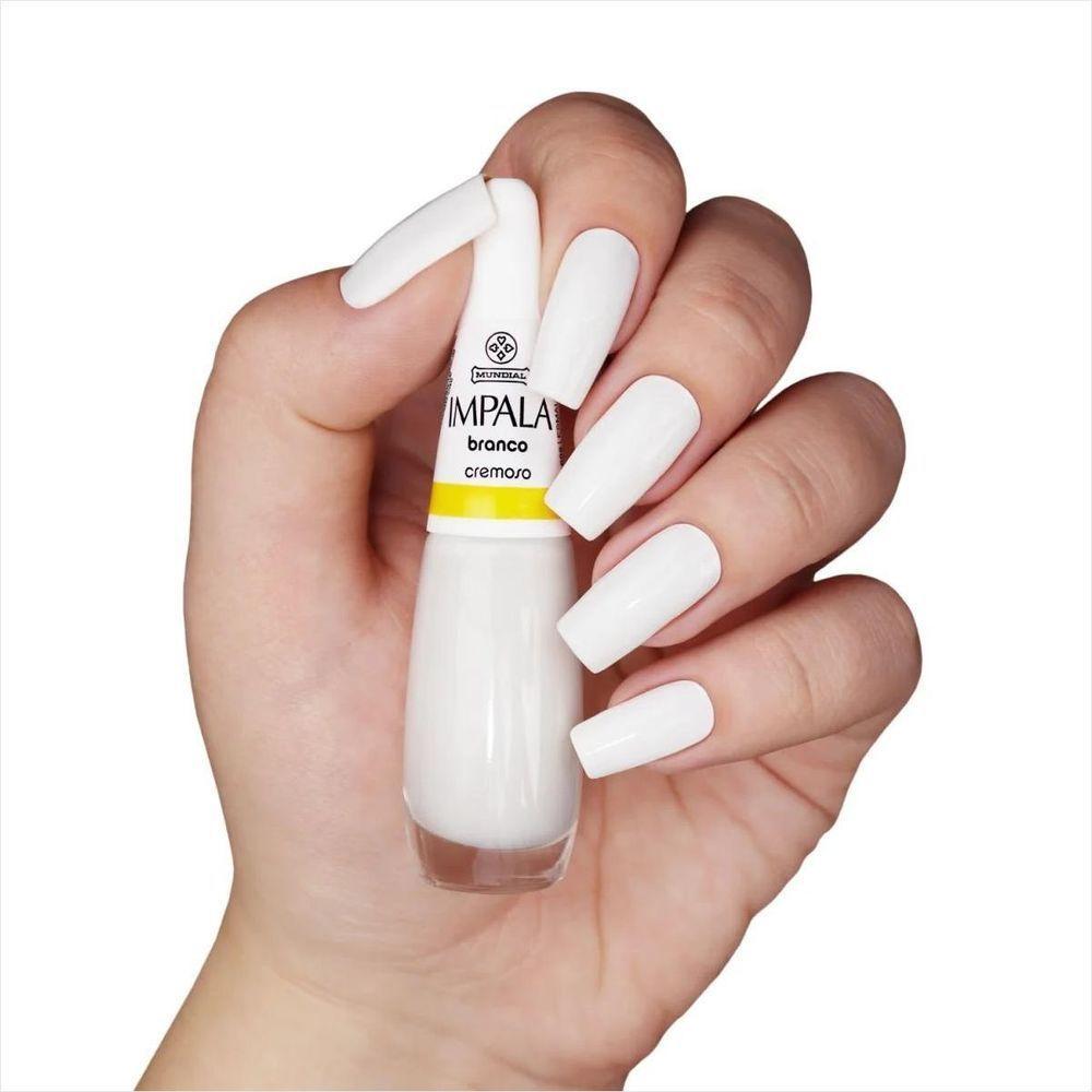 Impala Esmalte A Cor Da Moda Cremoso Branco 7,5ml - 2