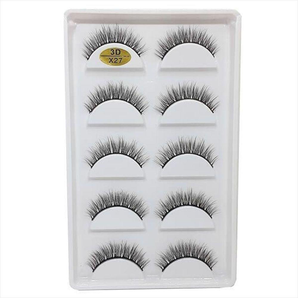 Cílios 3d Com 5 Pares Tipo:x27| - 8
