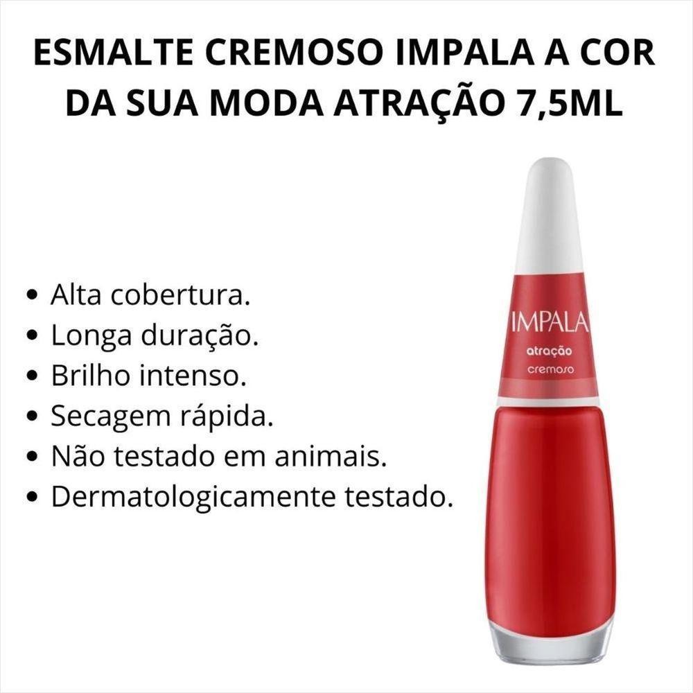 Impala Esmalte A Cor Da Moda Cremoso Atração 7,5ml - 4