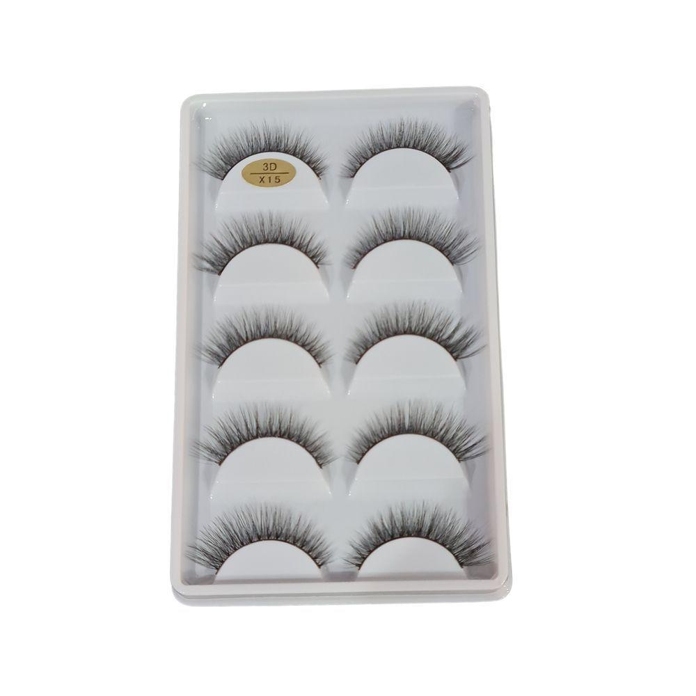 Cílios 3d Com 5 Pares Tipo:x15| - 1