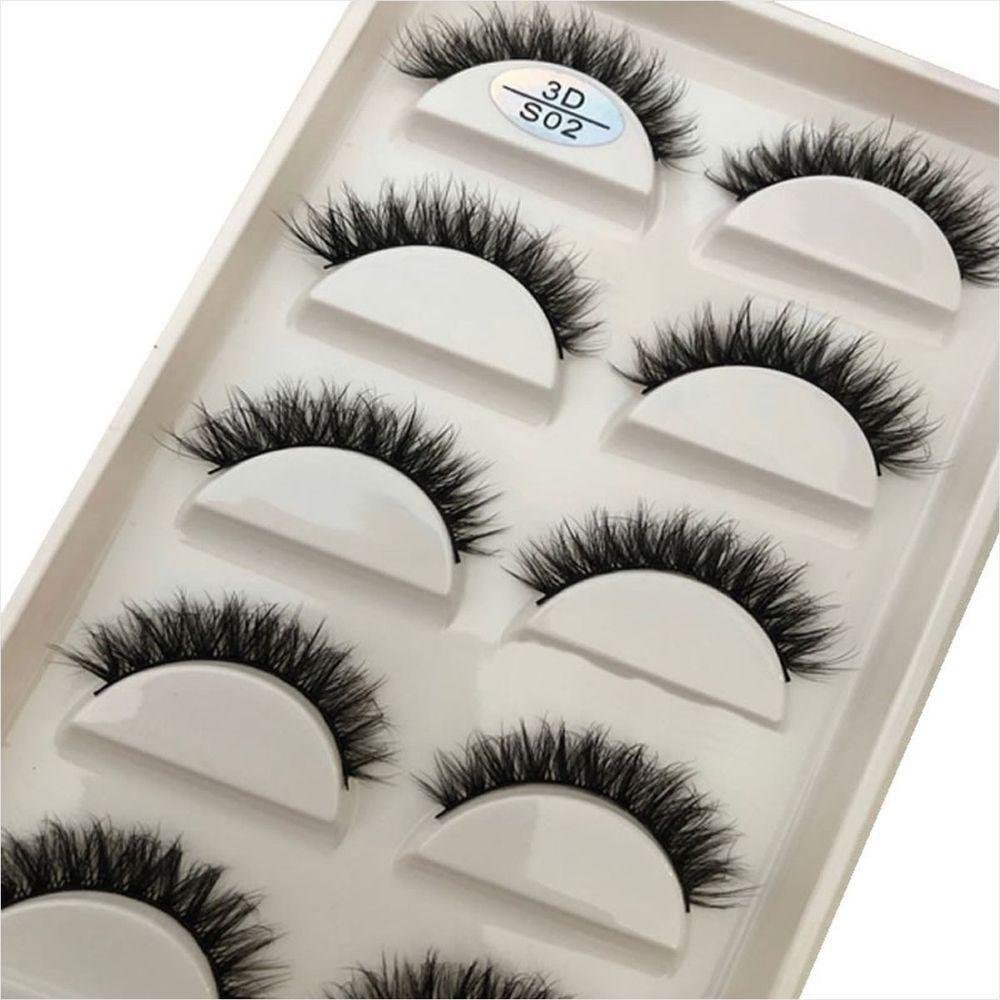 Cílios 3d Com 5 Pares Tipo:s02| - 6