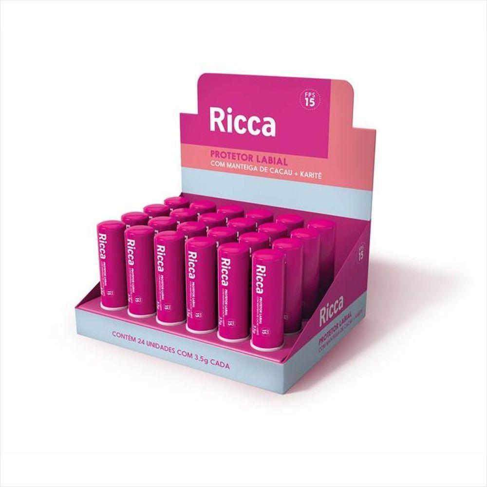 Ricca Protetor Labial Com Manteiga De Cacau + Karite Fps 15 4g - 5