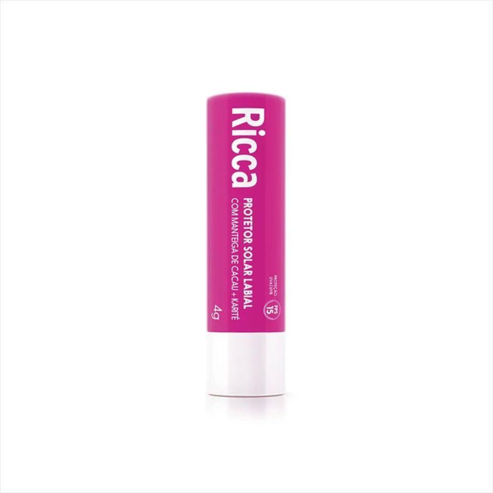 Ricca Protetor Labial Com Manteiga De Cacau + Karite Fps 15 4g - 6