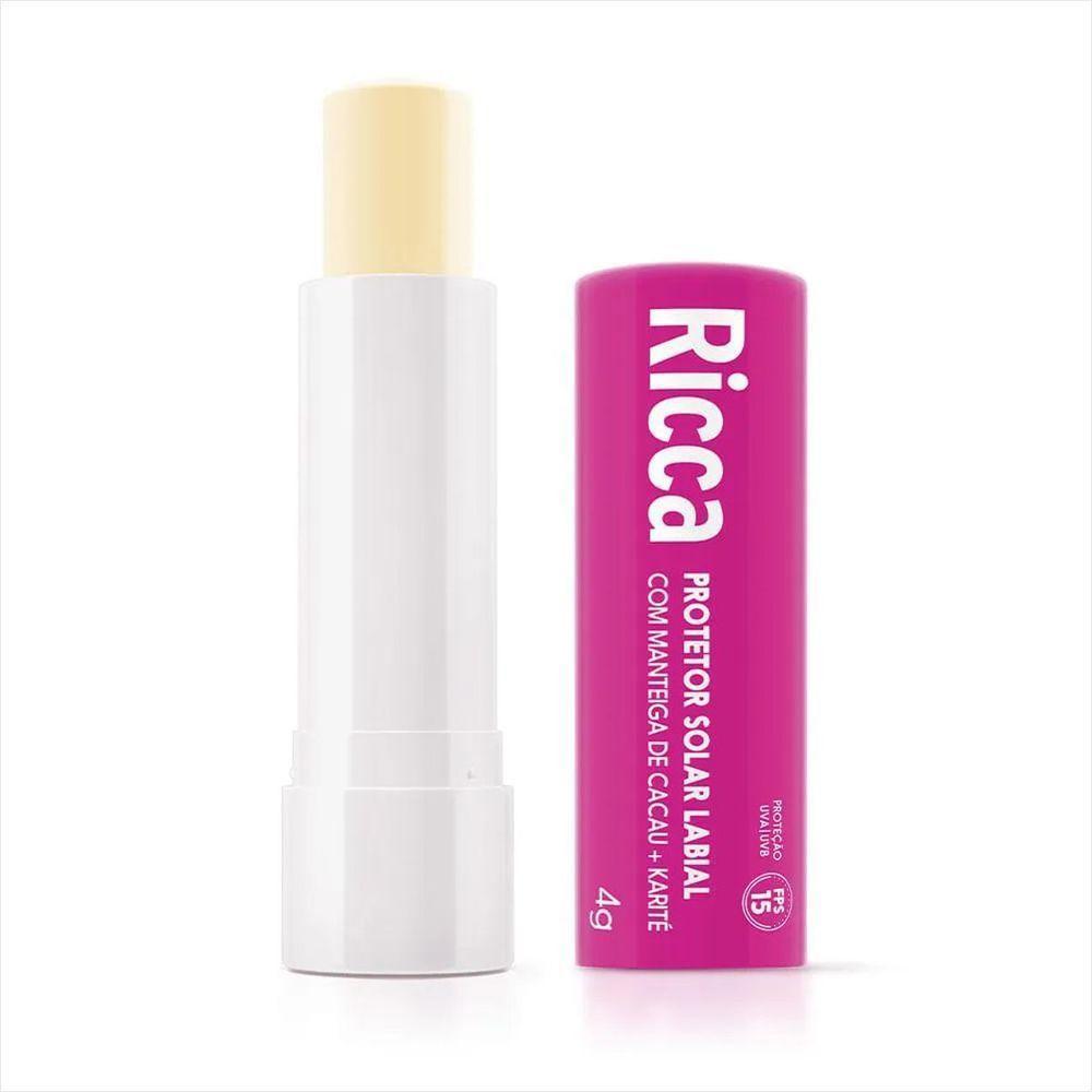 Ricca Protetor Labial Com Manteiga De Cacau + Karite Fps 15 4g - 7