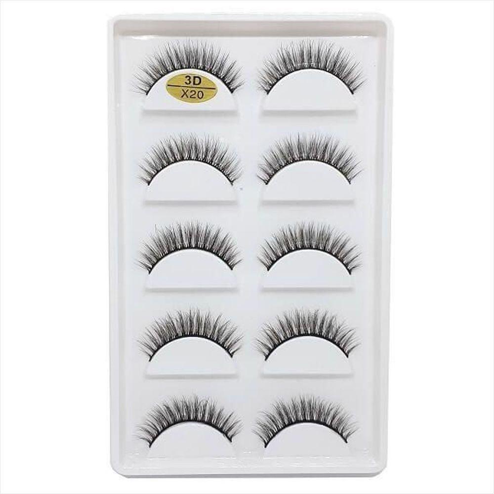 Cílios 3d Com 5 Pares Tipo:x20| - 5