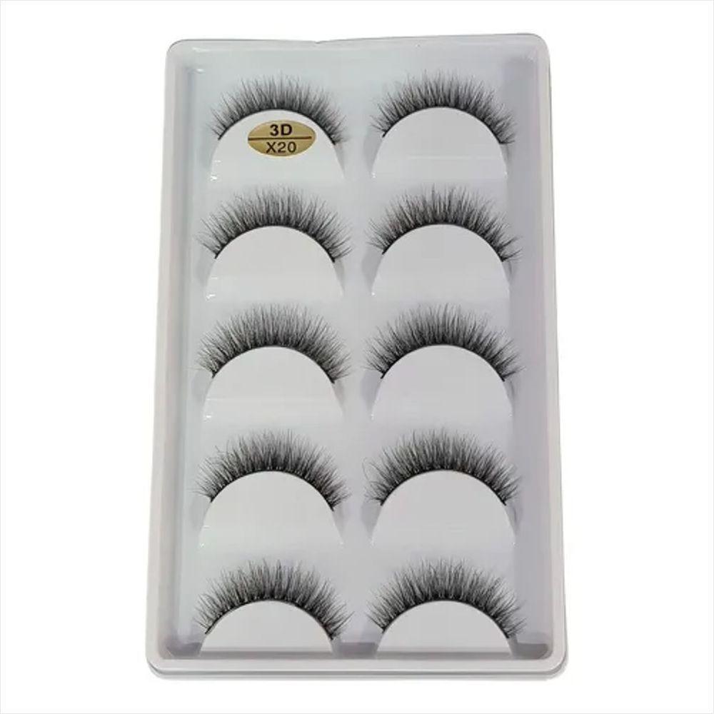Cílios 3d Com 5 Pares Tipo:x20| - 6