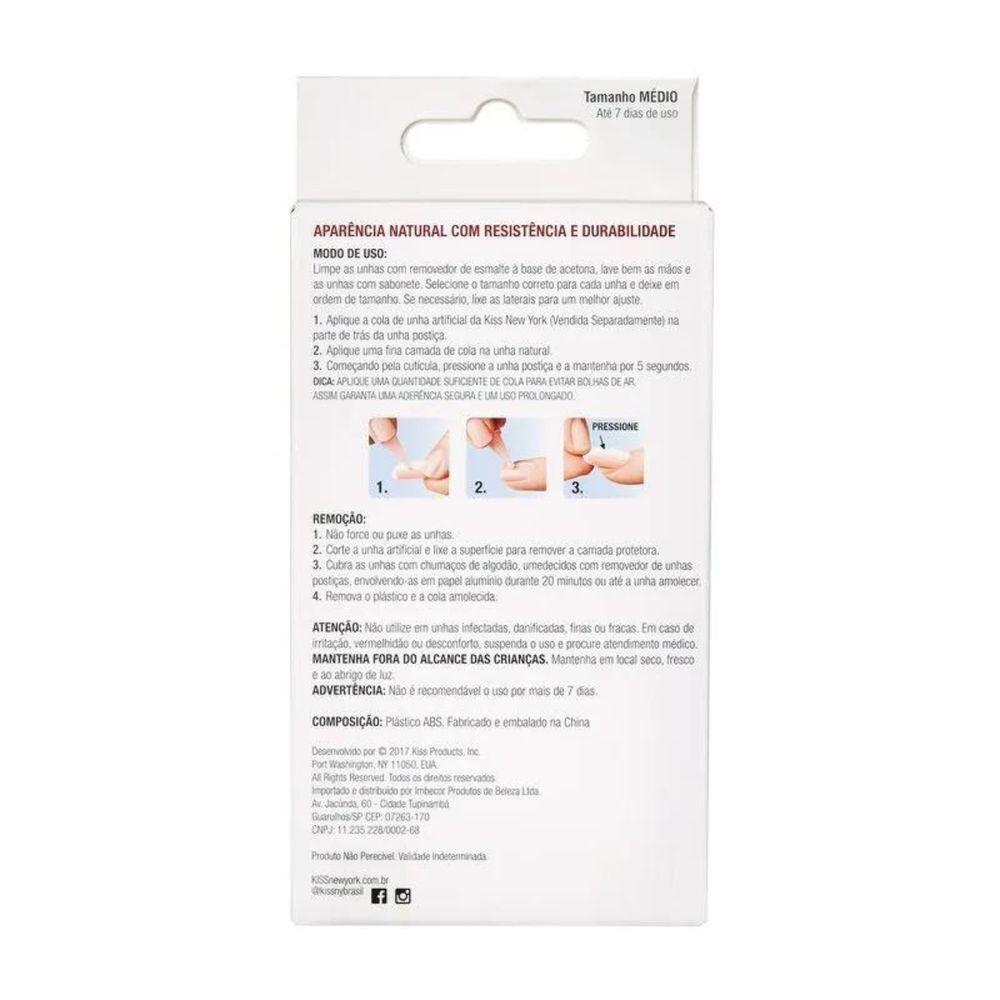 Kiss Ny Unha Salon Natural Longo Estileto - 2