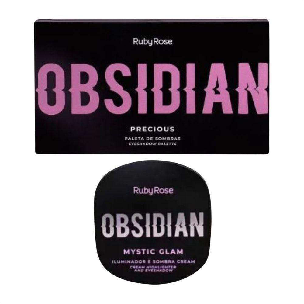 Kit Ruby Rose Obsidian Paleta Precious+iluminador Pearl - 1
