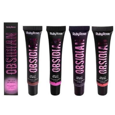 Kit Ruby Rose Obsidian Balm Jelly Jewel 4 Cores