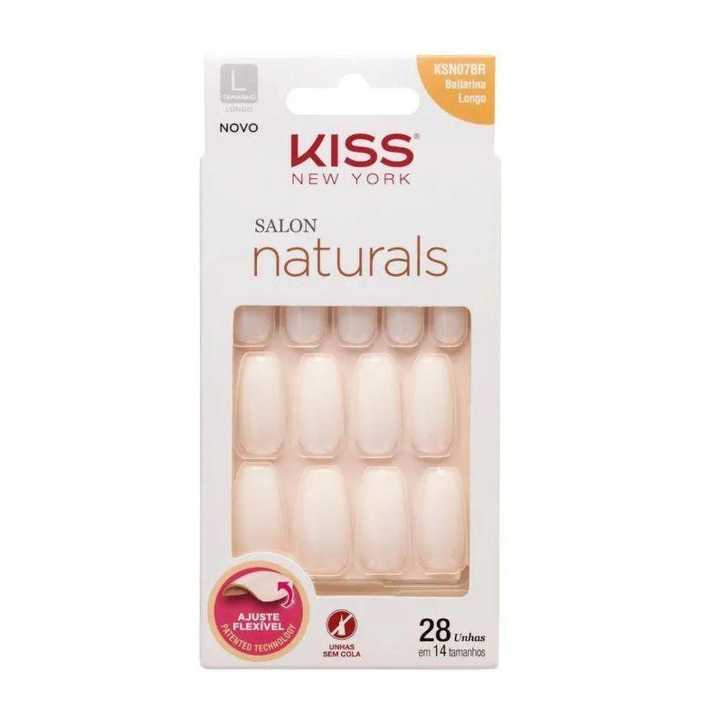 Kiss Ny Unha Salon Natural Longo Bailarina - 1