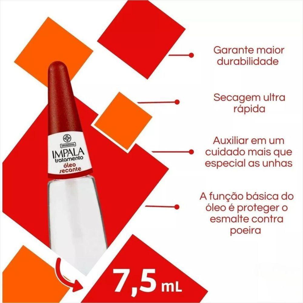 Impala Esmalte Tratamento Oleo Secante 7,5ml - 5