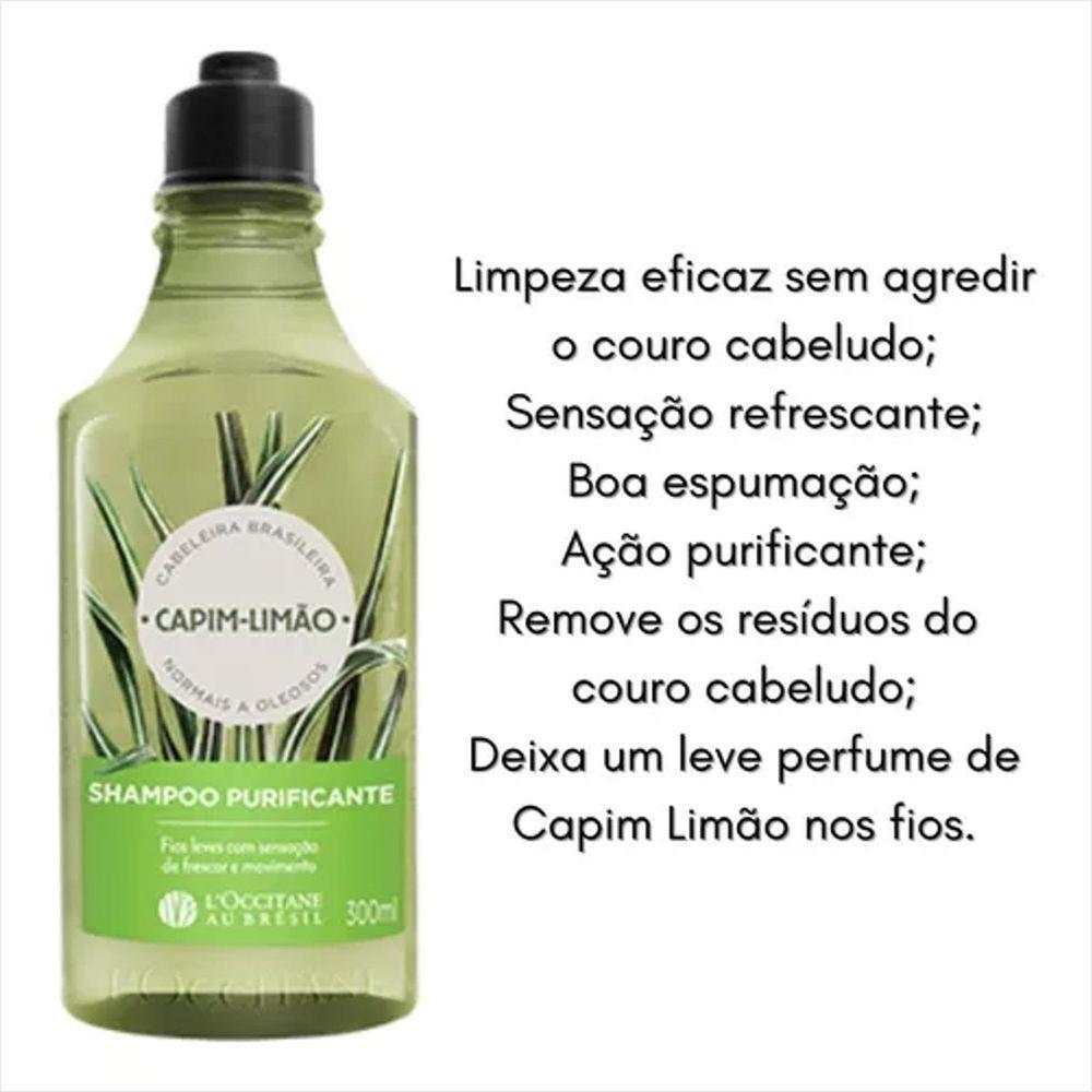L'occitane Capim Limão Shampoo Purificante 300ml - 4