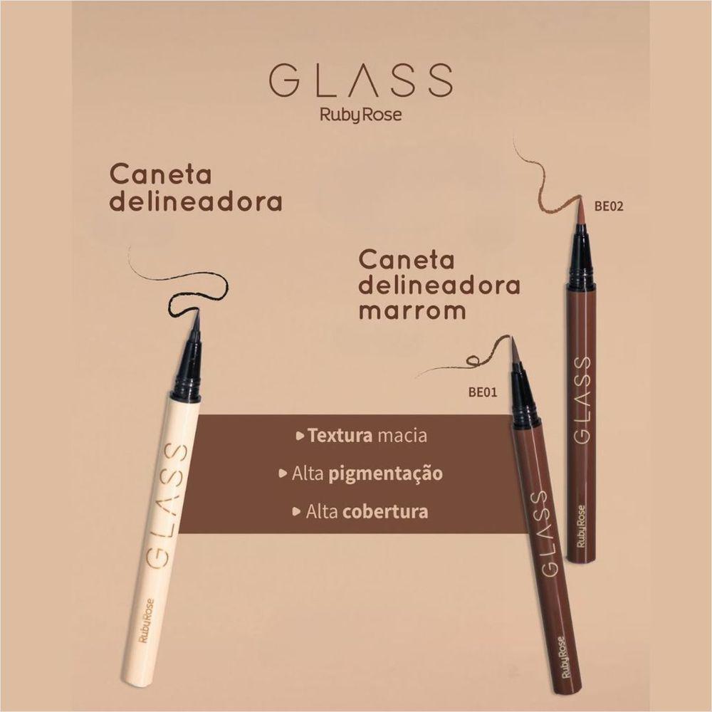 Kit Ruby Rose Gel Sobrancelha Melu+caneta Delineadora Preta Glass - 2