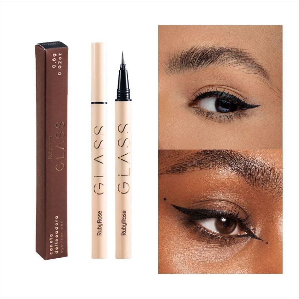 Kit Ruby Rose Gel Sobrancelha Melu+caneta Delineadora Preta Glass - 4