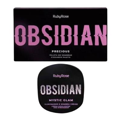 Kit Ruby Rose Obsidian Paleta Precious+iluminador Quartz