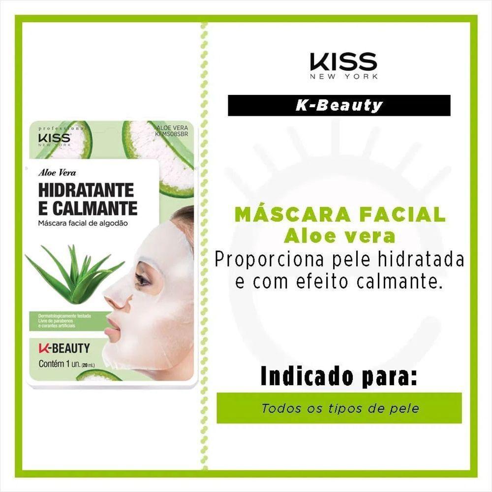 Kit Kiss Ny Aloe Vera Máscara Facia+lenço Demaquilante - 2