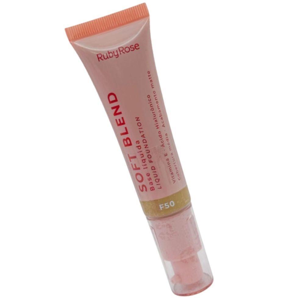 Ruby Rose Base Líquida Soft Blend 30ml Cor: F50 - 1