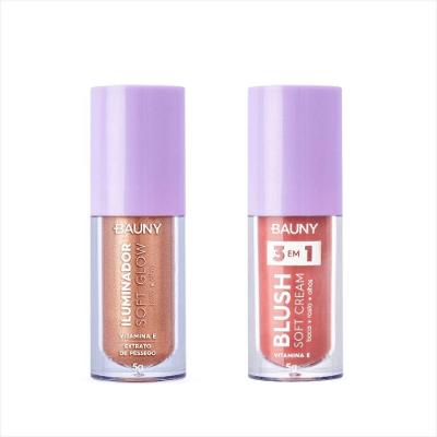 Kit Bauny Iluminador Liquido Sunset+ Blush Líquido Sunny
