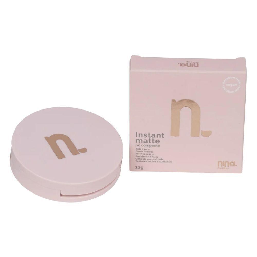 Nina Makeup Pó Compacto Matte Instant 11g Cor:1 - 2