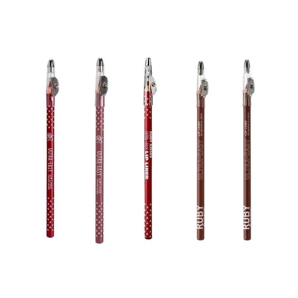 Kit Ruby Kisses Com 5 Lápis De Boca Ultra Easy - 1
