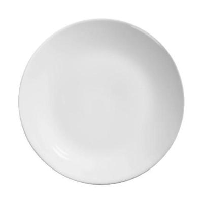 Jogo 4 Pratos Sobremesa Cerâmica Coup Branco Liso Alleanza 21cm
