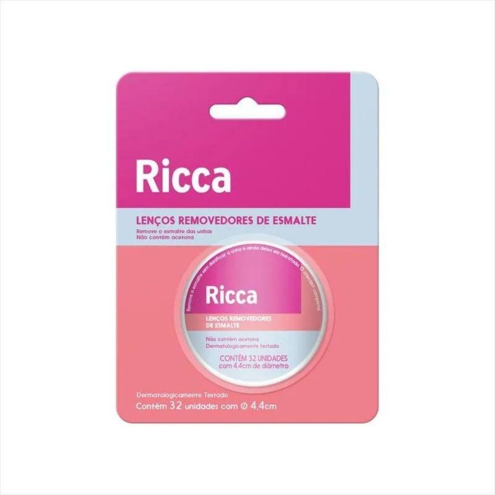 Ricca Lenço Umedecido Removedor De Esmalte 32un - 2