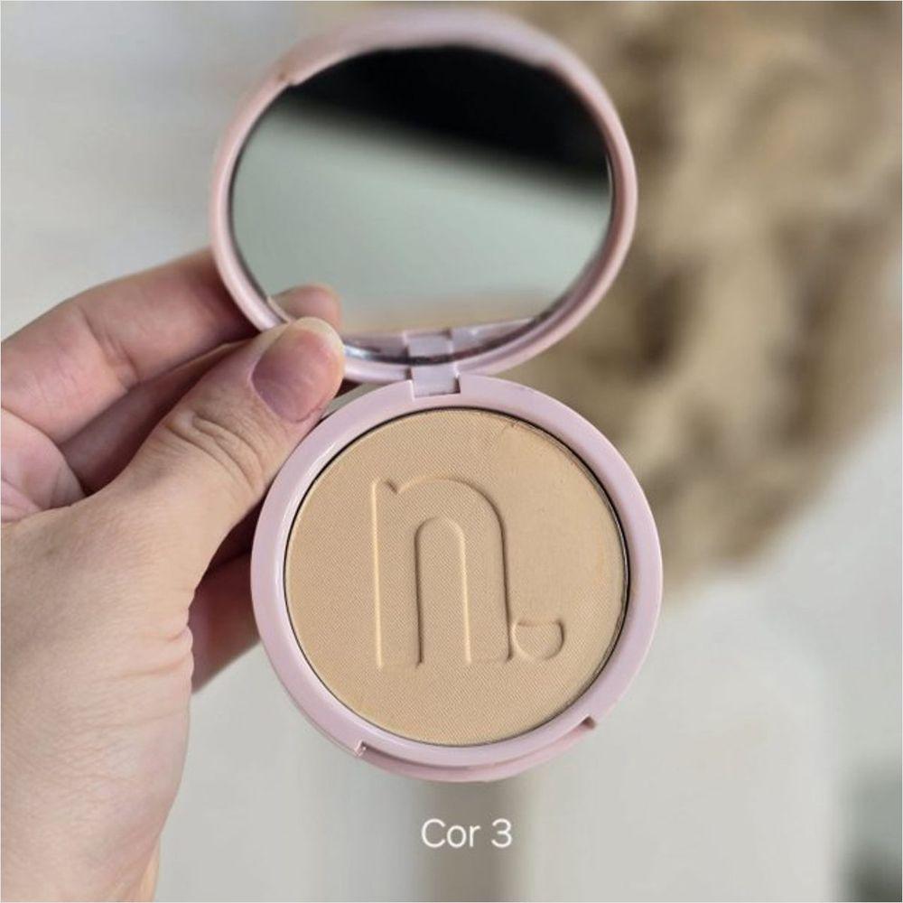 Kit Nina Makeup Base Líquida Basic+pó Compacto Instant Cor 3 - 5