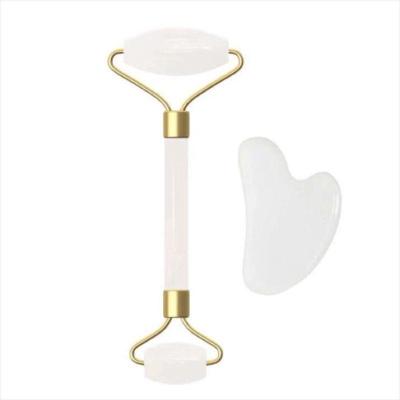 Kit Rolo Facial E Massageador Pedra De Jade