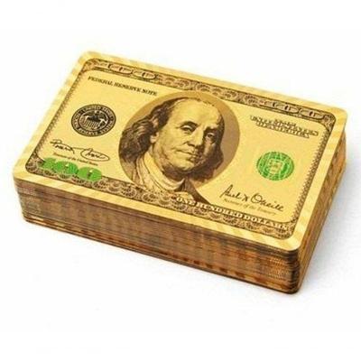 Baralho Dólar Poker Cartas Jogos D'água Dourado