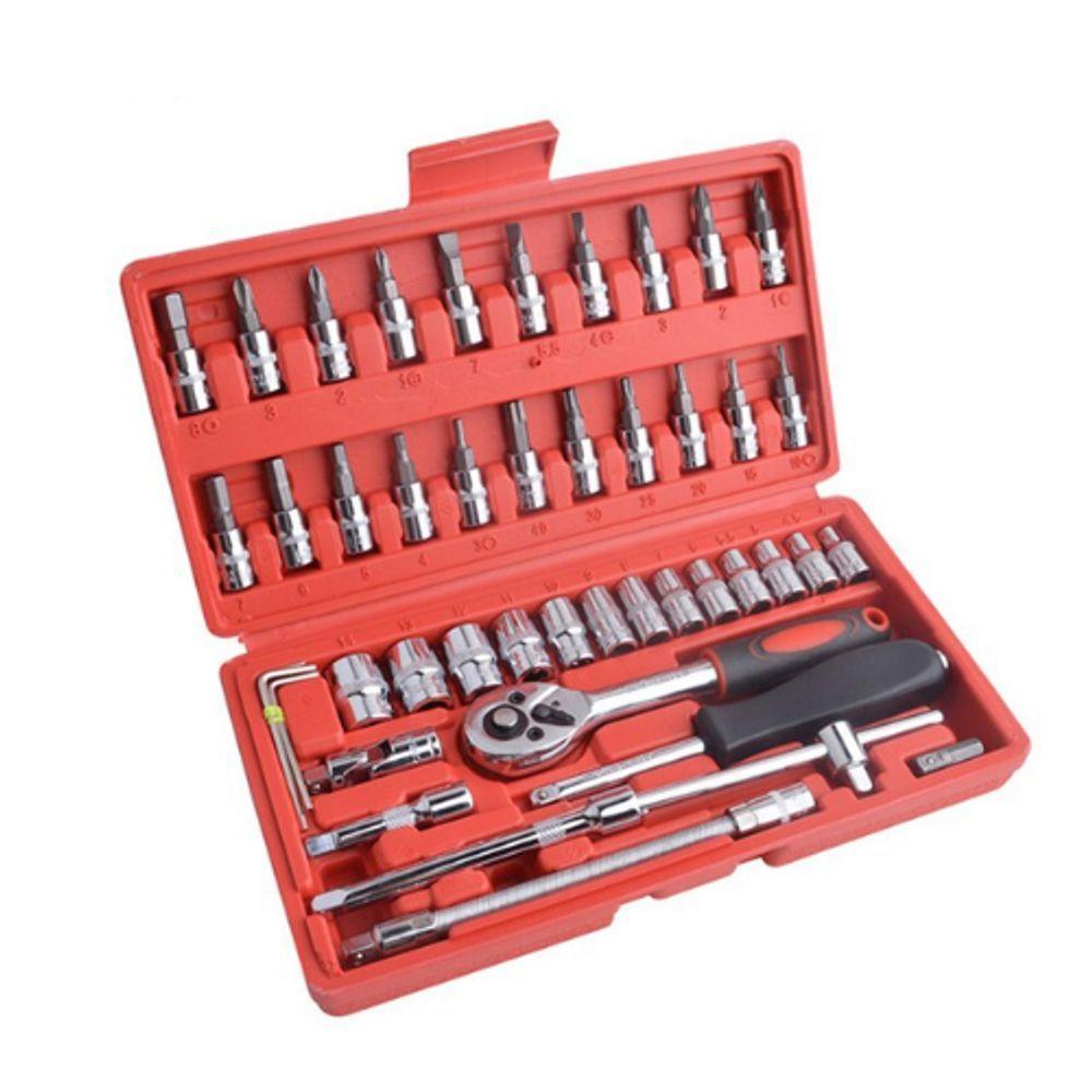 Conjunto Kit Ferramentas Soquete 1-4 46pçs Reparos - 4