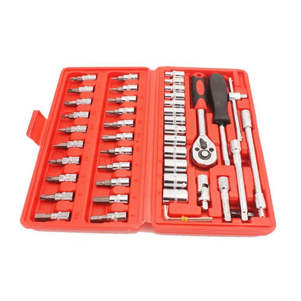 Conjunto Kit Ferramentas Soquete 1-4 46pçs Reparos - 5