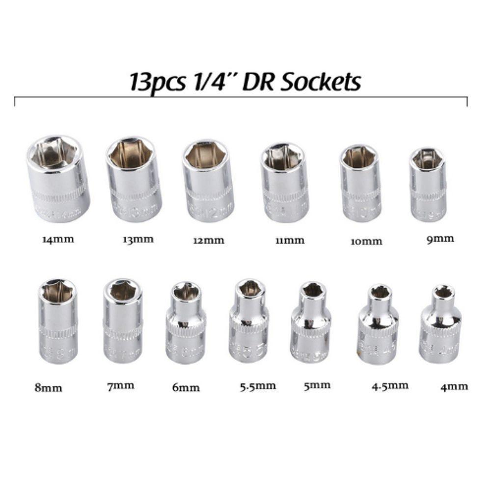 Conjunto Kit Ferramentas Soquete 1-4 46pçs Reparos - 10