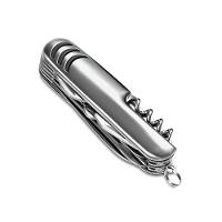 Canivete Multifuncional Prateado Aço Inox Funções Camping - 7