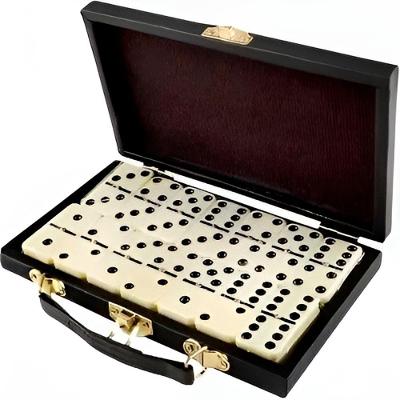 Jogo De Dominó Maleta 10mm 24 Peças Diversão Jogatina