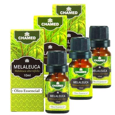 Óleo Essencial De Melaleuca Tea Tree 10ml Chamed 3 Frascos