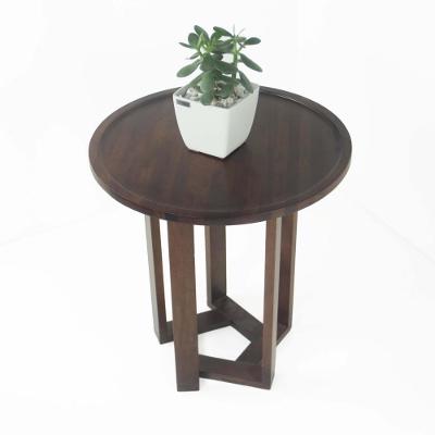 Mesa Lateral Design Redonda Madeira Nobre Imbuia