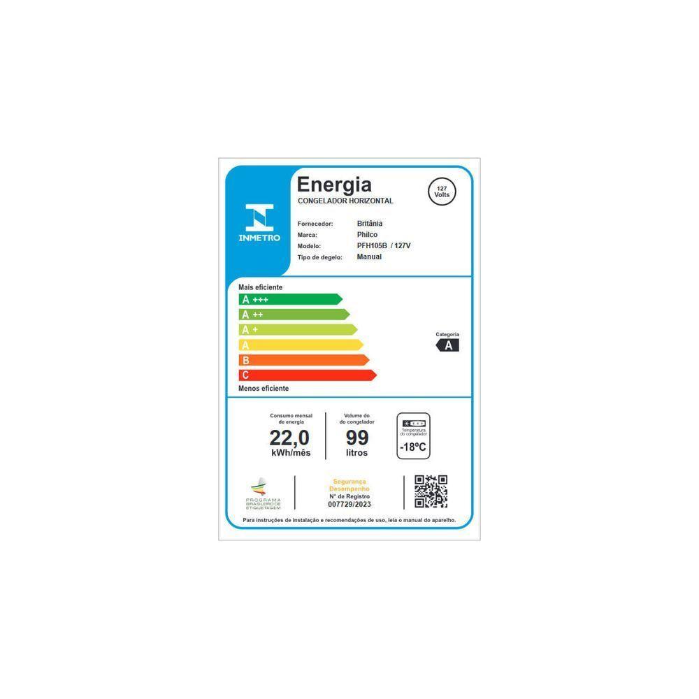 Freezer Horizontal 99L Philco PFH105B 2 Em 1 220V - 8