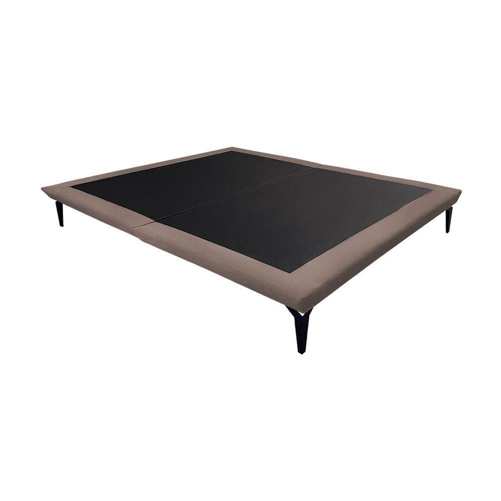 Base Box Cama Japonesa Toquio King Linho Marrom - 2