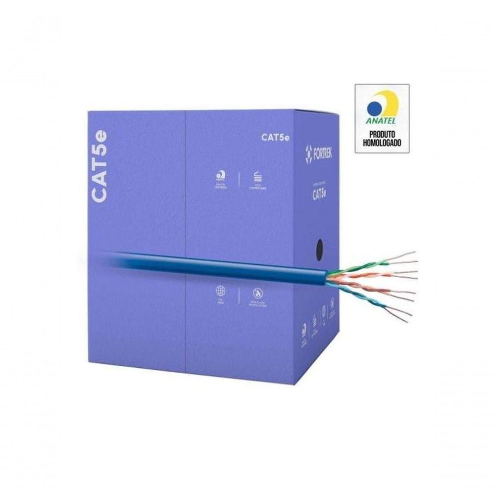Cabo De Rede Cat5e 305m Fortrek Fk 500c Cmx Azul - Cx - 305 - 1