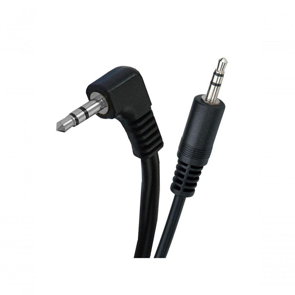 Cabo P2 90 Graus Stereo X P2 Stereo Preto - 30 Cm - Gold - 1
