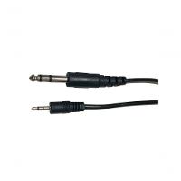 Cabo P2 Stereo X P10 Stereo 2 Metros Preto - 1