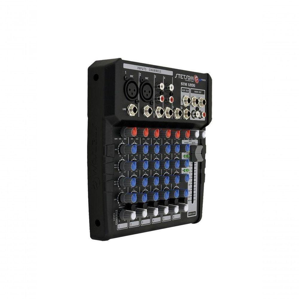 Mesa De Som Stetsom Stm1206 6 Canais 12v - 1