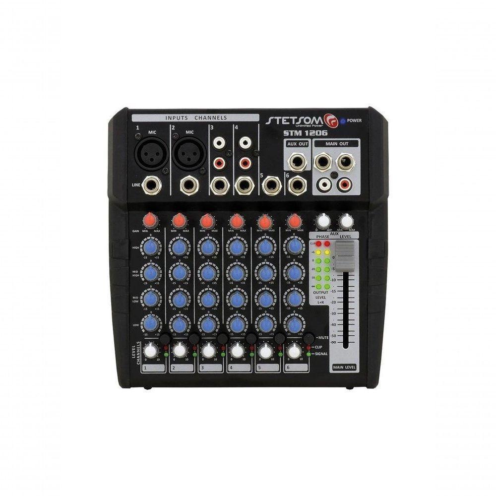 Mesa De Som Stetsom Stm1206 6 Canais 12v - 4