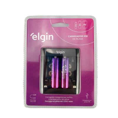 Carregador Inteligente De Pilhas Aa/aaa E Bateria 9v Elgin